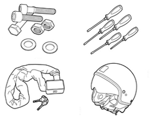 Various universal moped parts