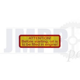 Warning sticker Tank Puch Magnum X