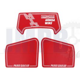Stickerset Honda MT5 Dakar Honda Wins Red 3-Parts