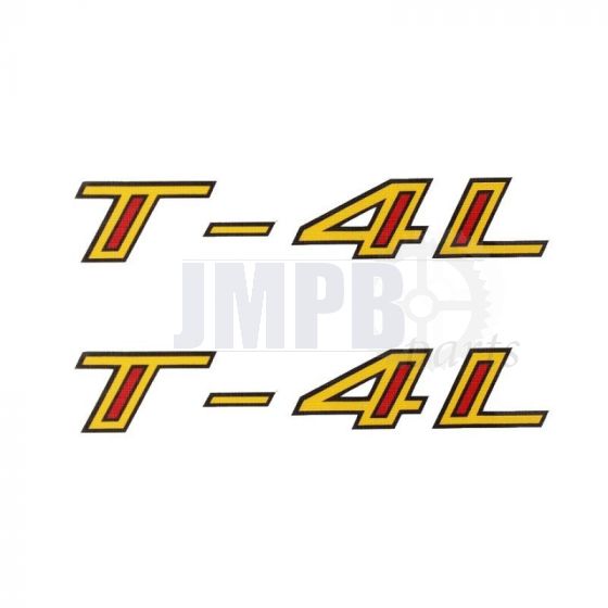 Stickerset Frame Tomos T-4L Yellow/Red