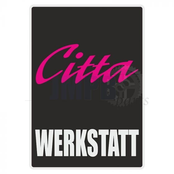 Werkstatt Sticker Citta Black Deutsch