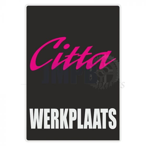 Werkplaats Sticker Citta Black Dutch