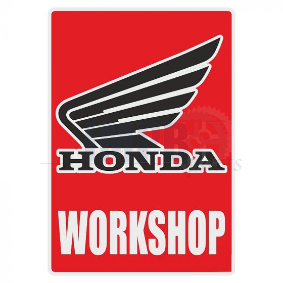 Workshop Sticker Honda English