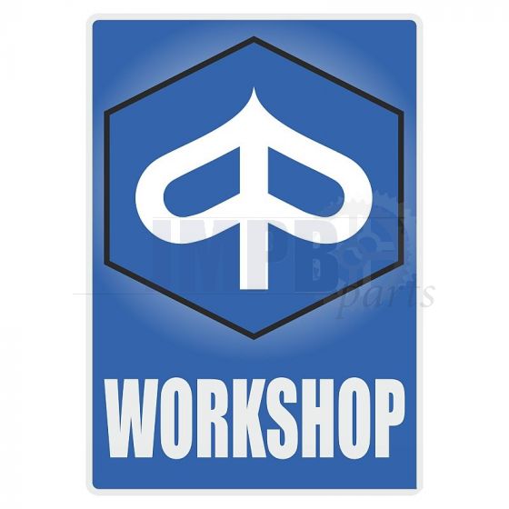 Workshop Sticker Piaggio English