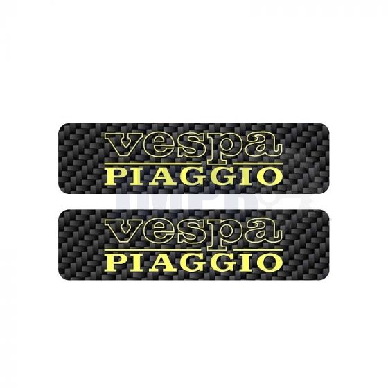Tank stickers Vespa Piaggio Carbon/Yellow