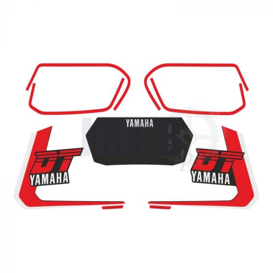 Stickerset Yamaha DT White/Red/Black
