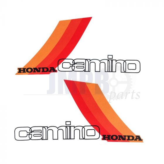 Stickerset Tank Honda Camino Red/Orange/Black/Transparent