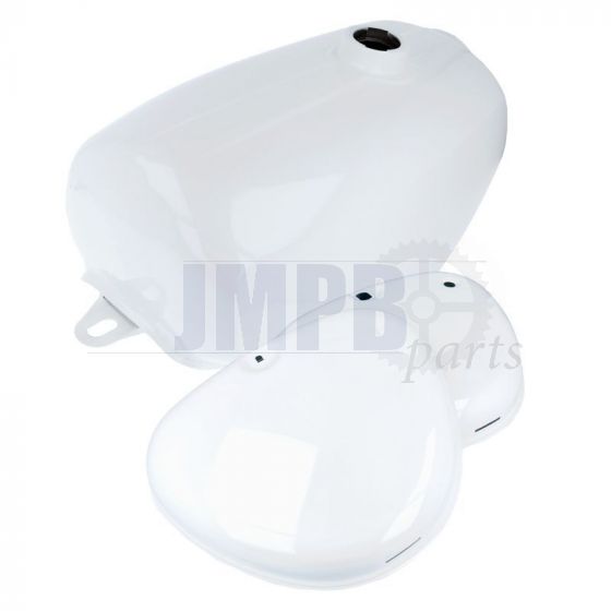 Fuel tank with Sidecover set Simson S51 White