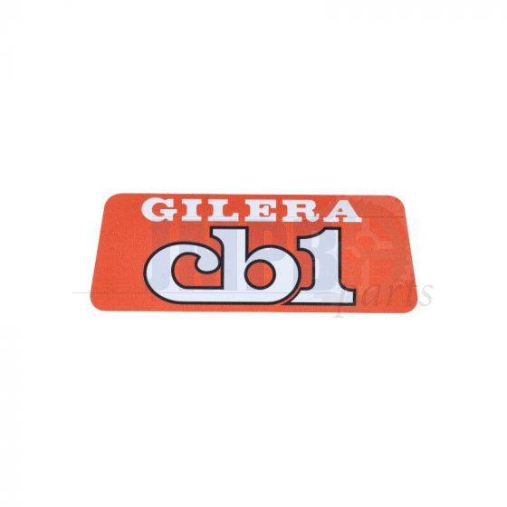 Sticker Logo Gilera CB1 Orange/White