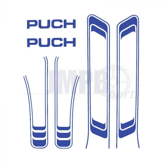 Stickerset Puch Maxi Lines Blue A-Quality