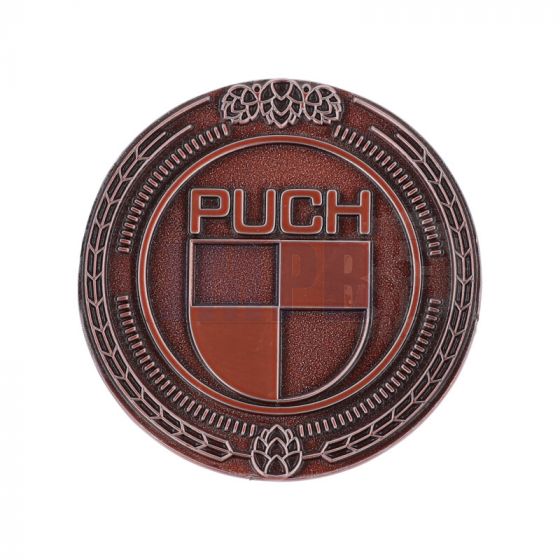 Emblem Sticker Puch Logo Metal Bronze 47MM