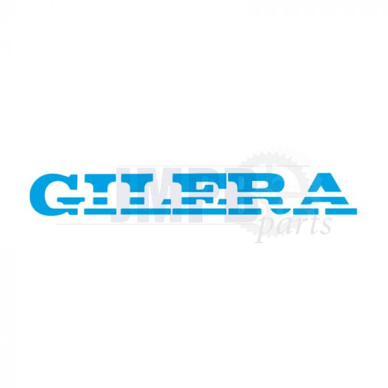 Sticker Gilera Turbo Cut Text Light Blue 230X30MM