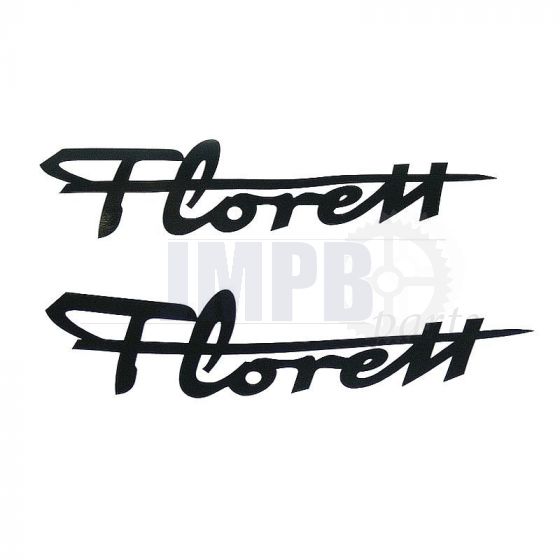 Florett Stickers Black 120MM 2 Pieces 