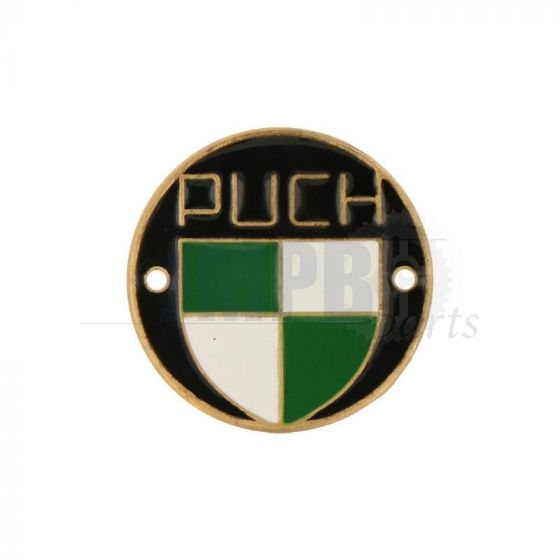 Emblem Headlight house Puch Brass