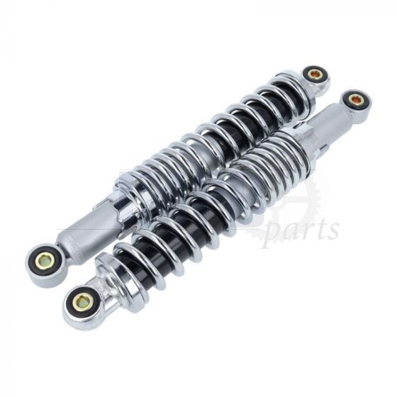 Shock absorbers Zundapp KS125/KS175 Silver/Chrome
