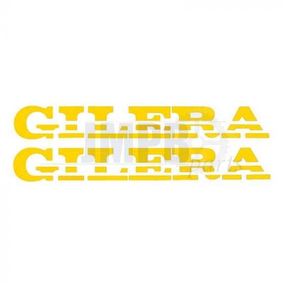 Stickerset Gilera Turbo Cut text Yellow