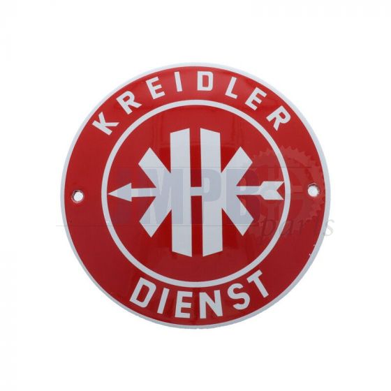 Enamel Sign Round "Kreidler Dienst" 10CM