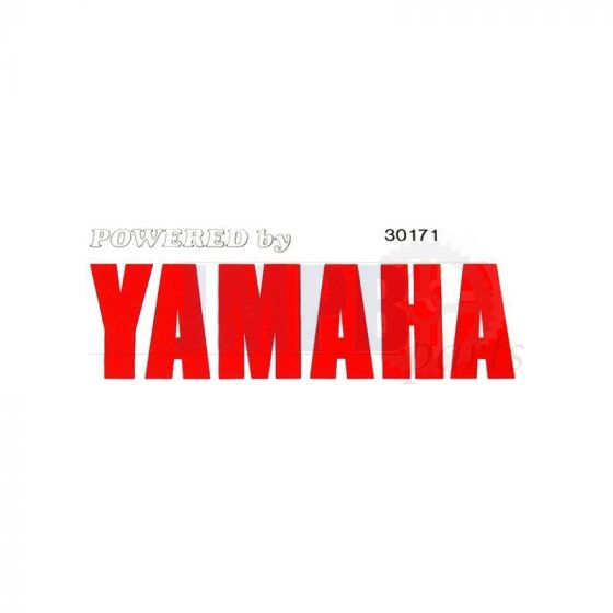 Sticker Yamaha "Powered By" Red