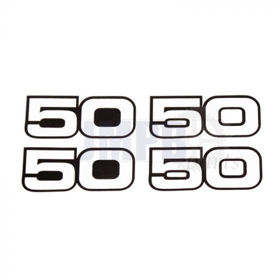 Stickerset 50-50 Black/White Yamaha