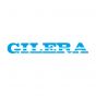 Sticker Gilera Turbo Cut Text Light Blue 230X30MM