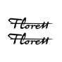 Florett Stickerset Black/White 120X30MM 2 Pieces