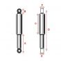 Shock absorbers 310MM Closed model Chrome Puch