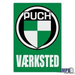 Vaerksted Sticker Puch Danish