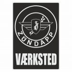 Vaerksted Sticker Zundapp Black Danish