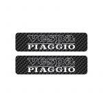 Tank stickers Vespa Piaggio Carbon/White