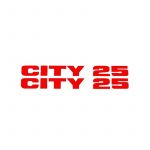 Stickerset City 25 Side panel Red 165X25MM