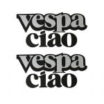 Sticker Vespa Ciao Anthracite 2 Pieces