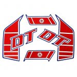 Tank stickers Yamaha DT Remake Red/Blue