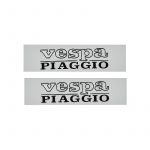 Tank sticker Set Vespa Piaggio Silver 2 Pieces
