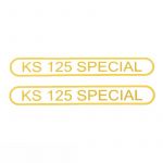 Stickerset Tank Zundapp KS125 Special Yellow