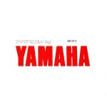 Sticker Yamaha "Powered By" Red