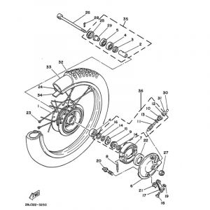 Front wheel Yamaha DT50MX