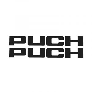 Stickerset Puch Black 150X20MM