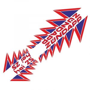 Stickerset 4-Pieces Zundapp HAI25 Red/Blue