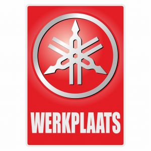 Werkplaats Sticker Yamaha Dutch