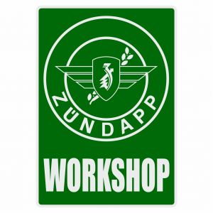 Workshop Sticker Zundapp Green English