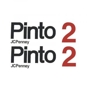 Tank stickerset Puch Pinto 2 JCPenny Black/Red