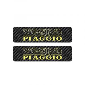 Tank stickers Vespa Piaggio Carbon/Yellow