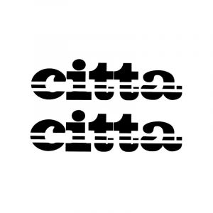 Stickerset Citta Striped Zwart 9CM 2 Stuks