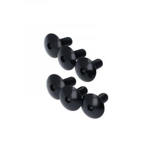 Bolts set M6X15 Aluminium Black - 6 Pieces