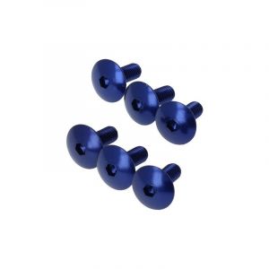 Bolts set M6X15 Aluminium Blue - 6 Pieces
