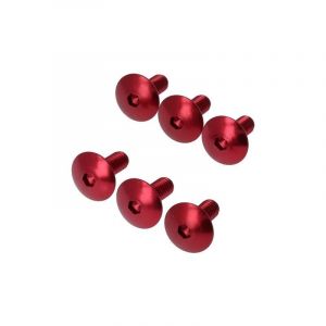 Bolts set M6X15 Aluminium Red - 6 Pieces