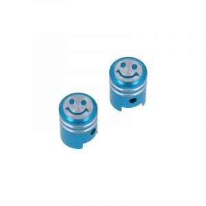 Air valve caps Model Piston Turquoise Smileys