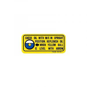 Sticker Oil level check Honda MT50