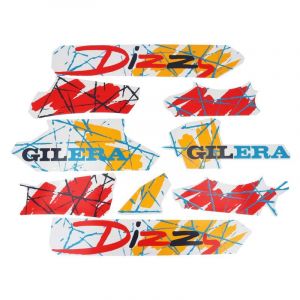 Stickerset Gilera Citta Dizzy Red/Orange
