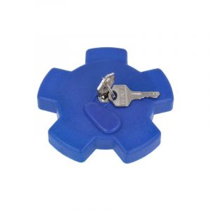 Tank cap Star with lock Blue